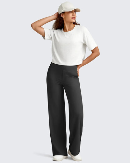 Snugsy™ High-Waist Wide Leg Dress Pants