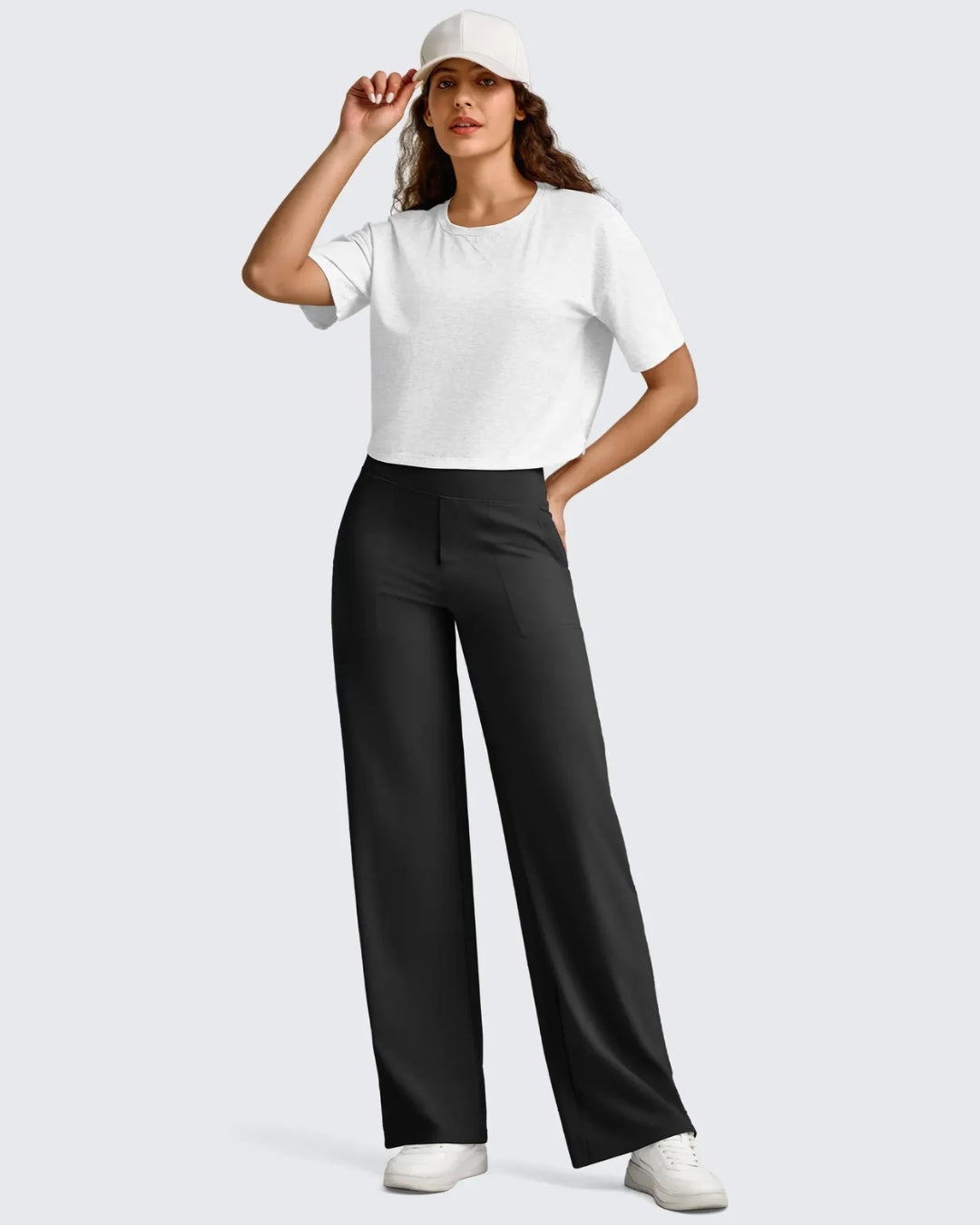 Snugsy™ High-Waist Wide Leg Dress Pants
