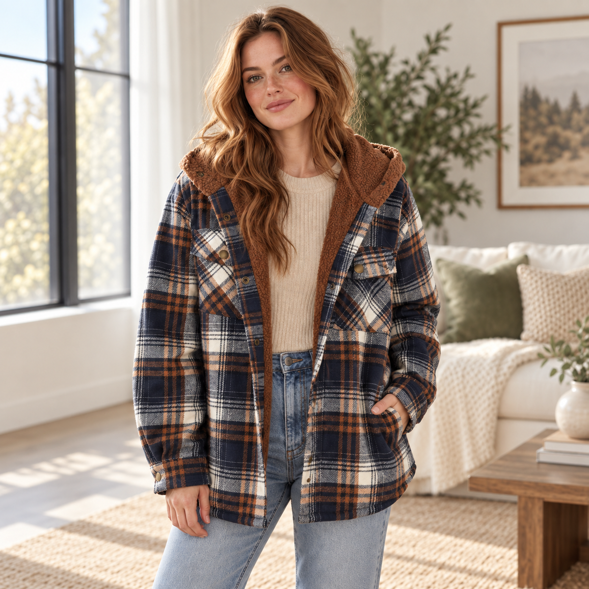 Snugsy™ Fleece Flannel Jacket