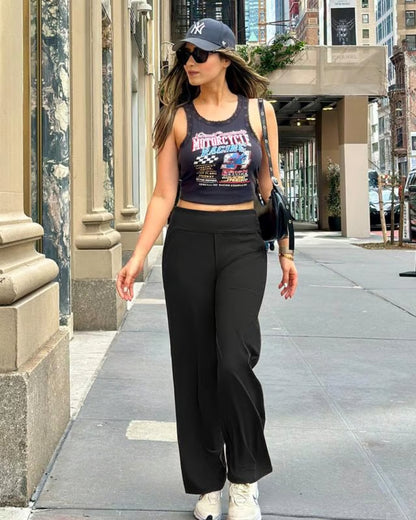Snugsy™ High-Waist Wide Leg Dress Pants