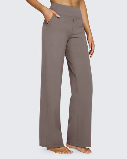 Snugsy™ High-Waist Wide Leg Dress Pants