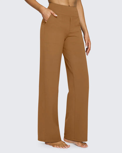 Snugsy™ High-Waist Wide Leg Dress Pants