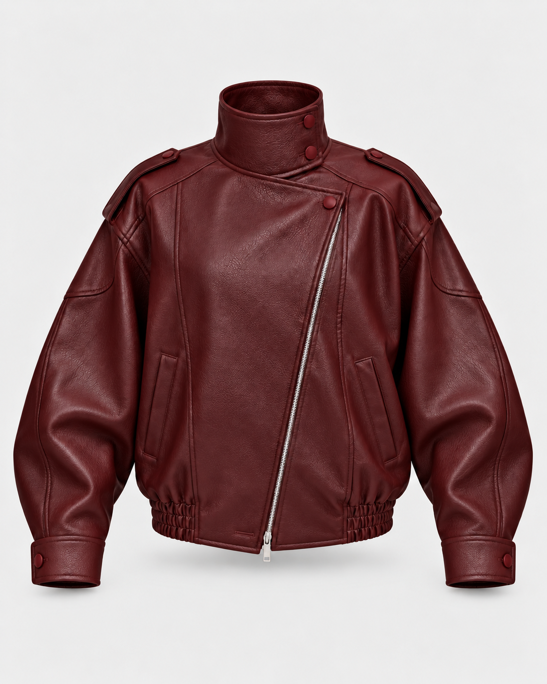 Snugsy™ Collar Faux Leather Jacket