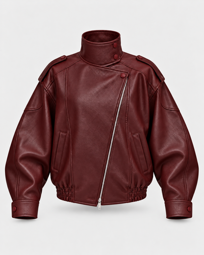 Snugsy™ Collar Faux Leather Jacket