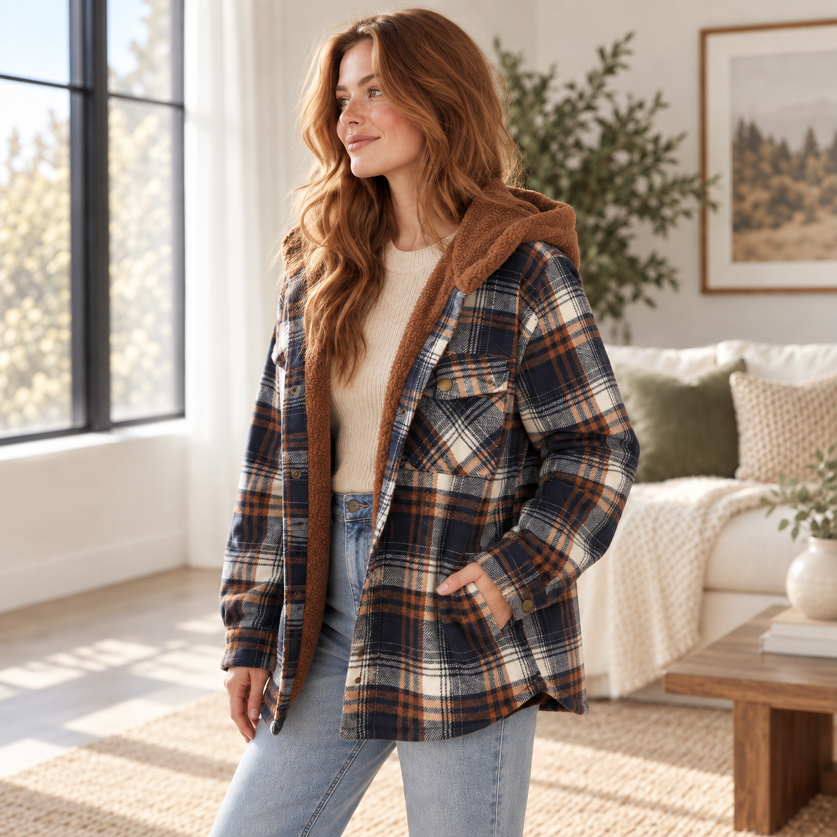 Snugsy™ Fleece Flannel Jacket