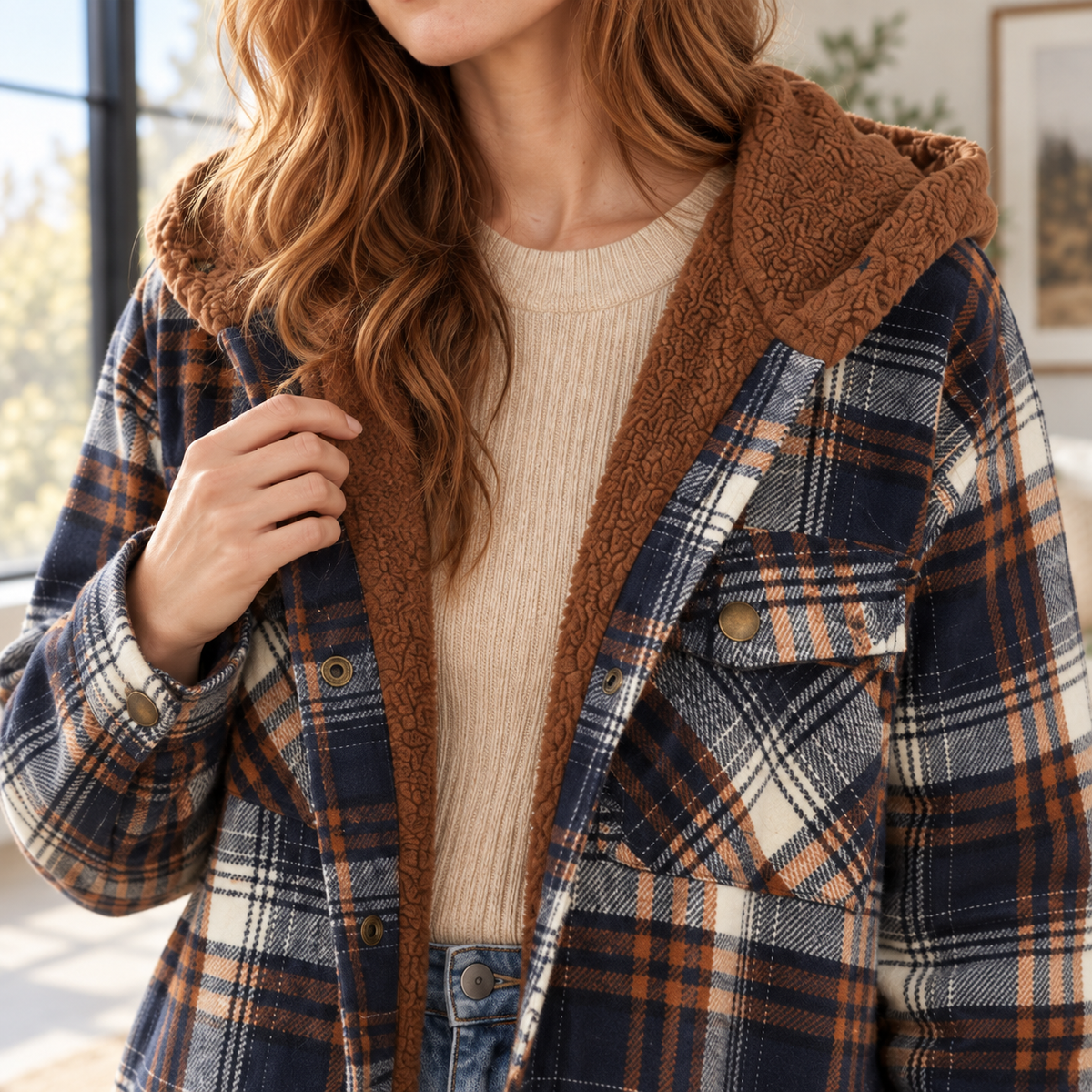 Snugsy™ Fleece Flannel Jacket