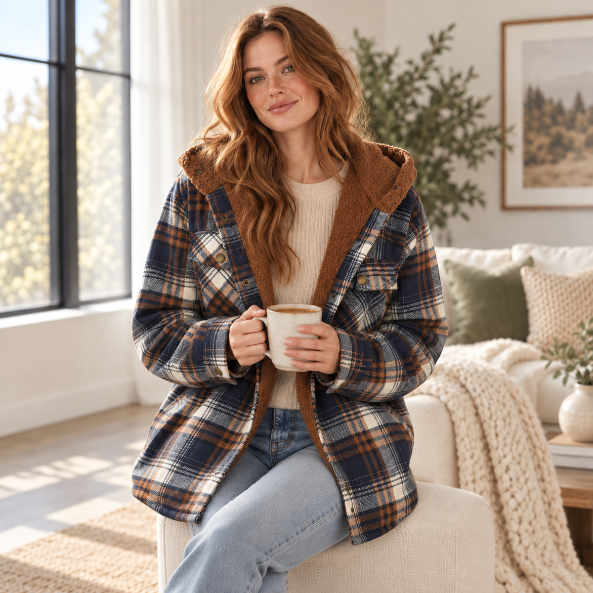 Snugsy™ Fleece Flannel Jacket